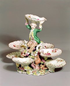 Derby bord mittpunkt, 1760-65 (porslin)